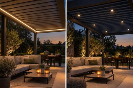 LED-lister eller spotlights – vad passar pergolan?