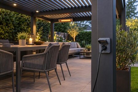 Eluttag under pergolan – planera för vardagslivet