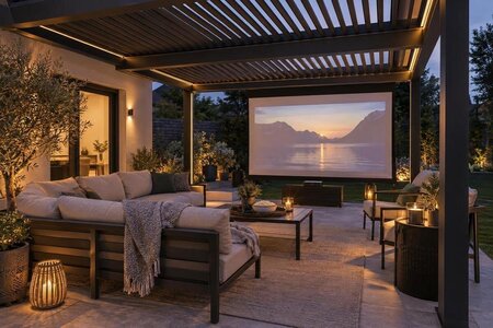 Planera en pergola för filmkvällar utomhus