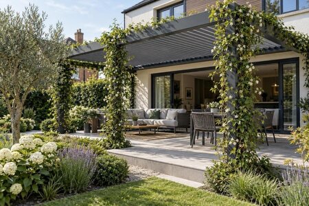 Klätterväxter vid aluminiumpergola – detta bör du kontrollera