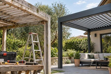 Ska en äldre pergola repareras eller bytas ut?