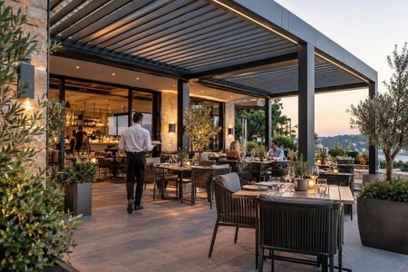 Räkna på om en restaurangpergola kan bära sig