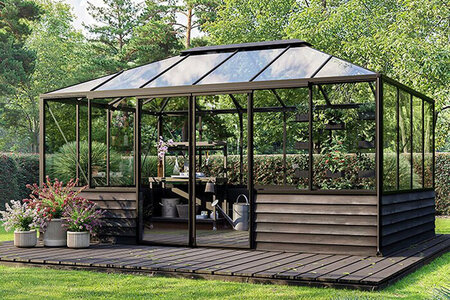 Exklusivt pyramiddrivhus | Aluminiumväxthus från Lyxfönster